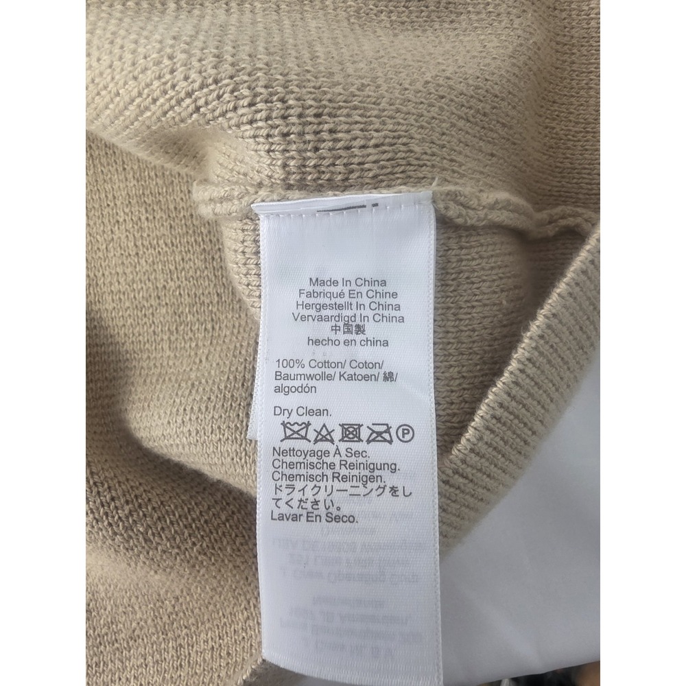 J.CREW V-neck Blazer Sweater Women's Size L Tan Oversized Golden Buttons Pockets - Picture 8 of 12